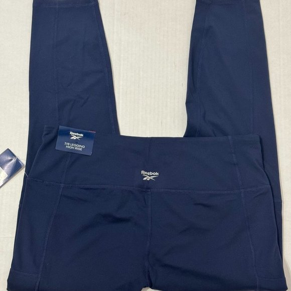 Reebok NWT Sz XXL Maritime Blue Enigma Highrise 7/8 Yoga Leggings - Picture 4 of 13